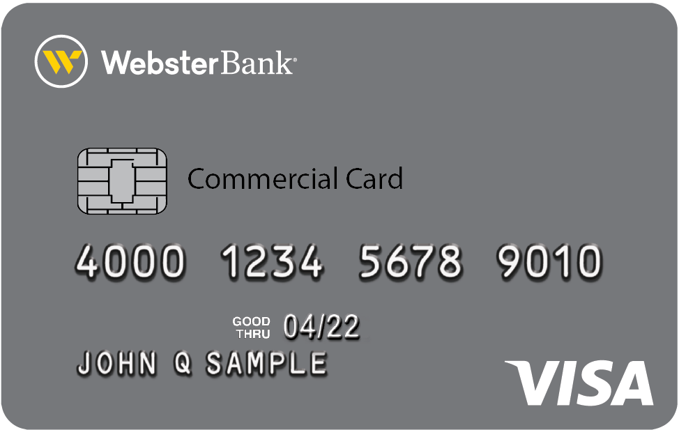 Webster Bank Virtual Card sample